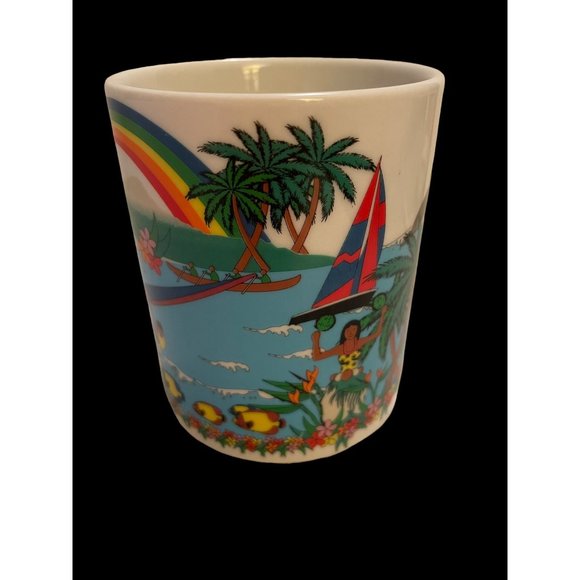 Hawaii Coffee Mug Cup LIKE RICK Aloha Hawaii Surfing Hula 10 OZ GAG GIFT - Picture 2 of 7